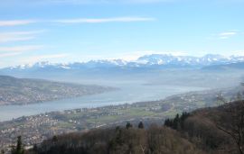 view along the lake